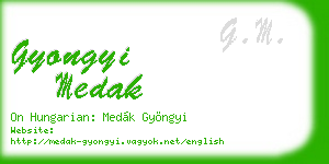 gyongyi medak business card